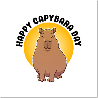 Happy Capybara Day Posters and Art